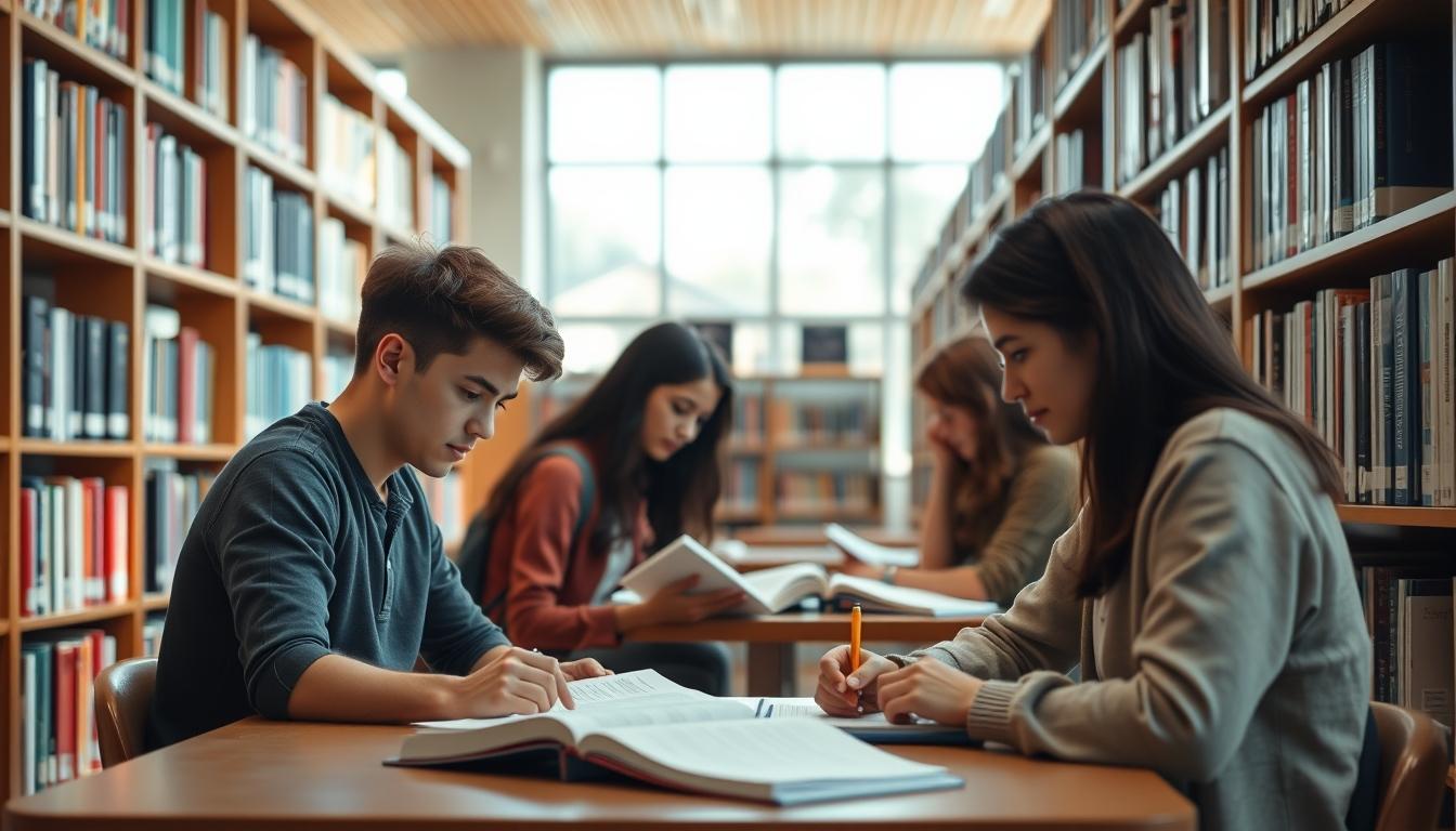 Learners collaborating in a research lab
